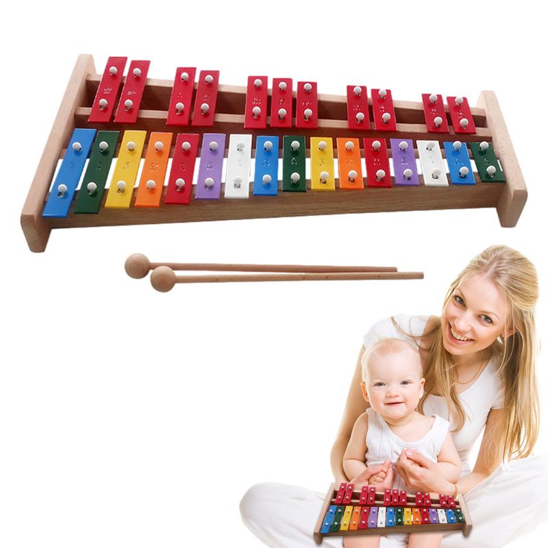 Musical Instrument Xylophone - 27-notowy ksylofon dzwonek ręczny kolorowe perkusyjne