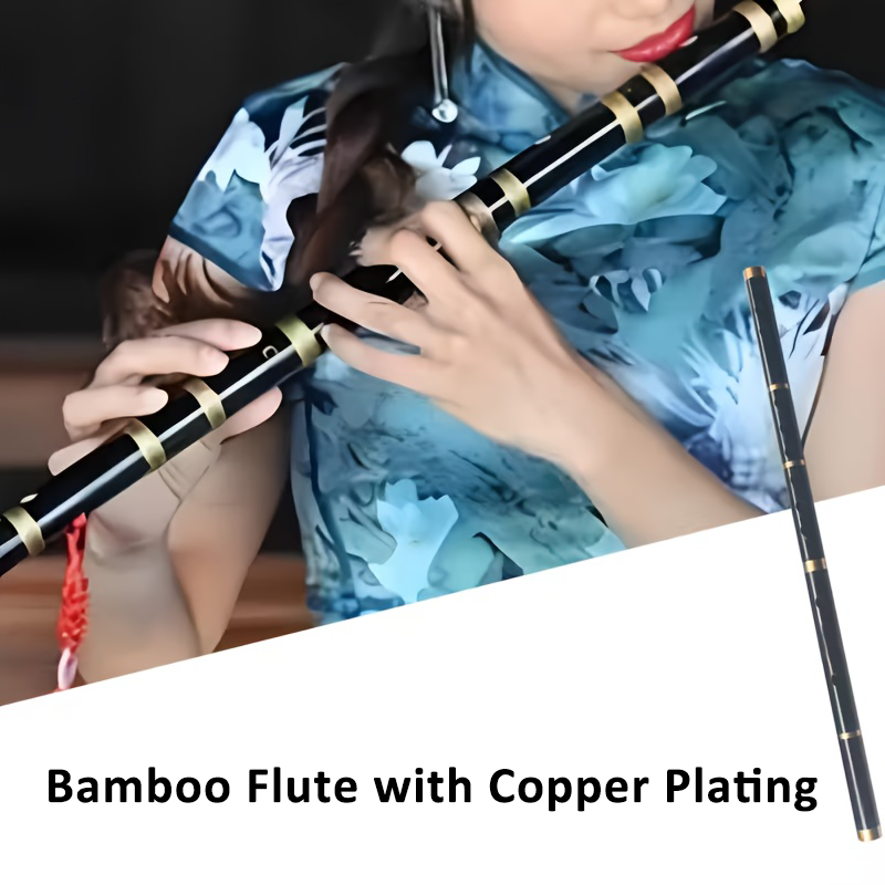 Tin Whistle Flute - Flet bambusowy z 6 otworami, miedziany,