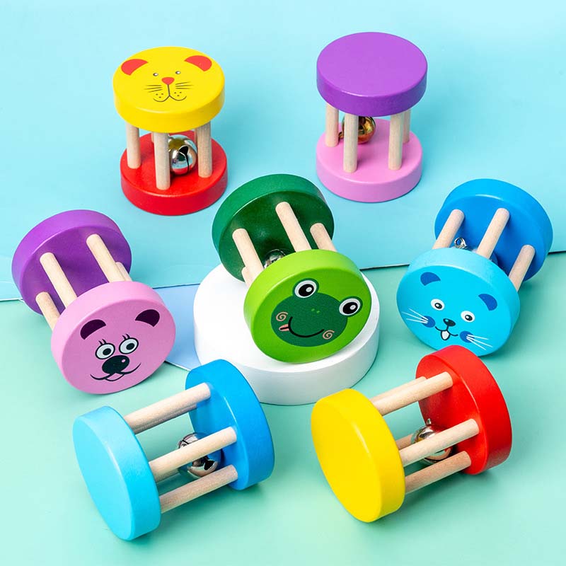 Musical Instrument You Shake - 1pc Montessori Baby drewniana klatka grzechotka