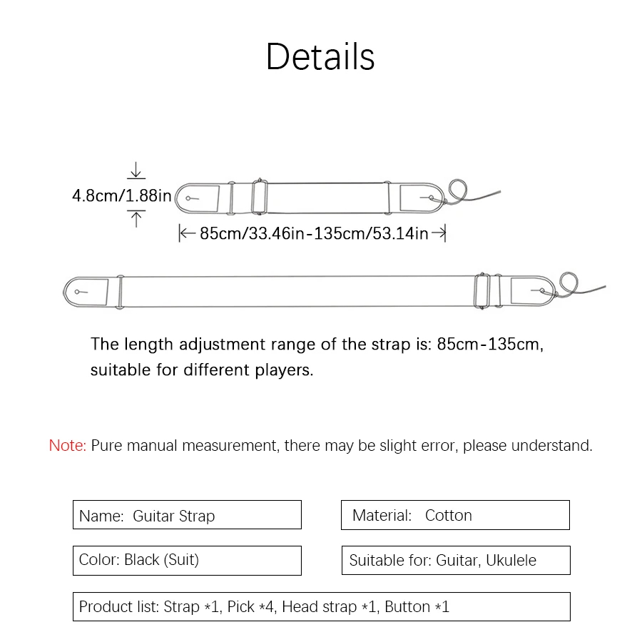 7 sztuk/zestaw pasek gitarowy  – Musical Instrument Ukulele recenzja i cena