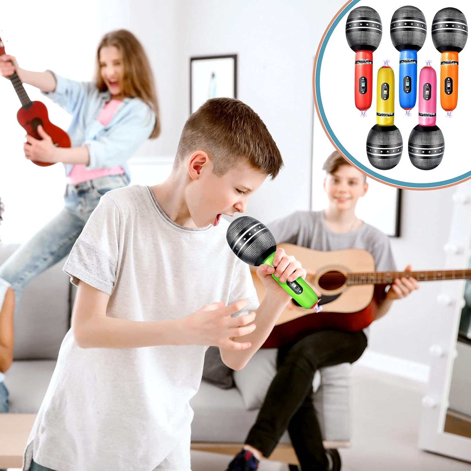 4 szt. Mikrofony nadmuchiwane  – Musical Instrument That You Blow Into recenzja i cena