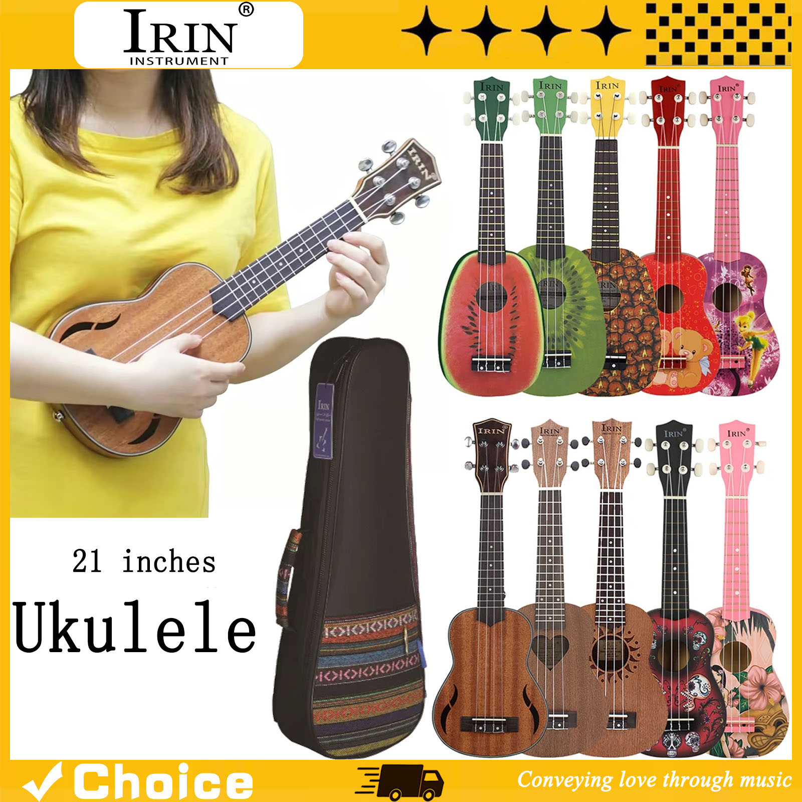 Ukulele hawajskie 21 cali, sop – Musical Instrument Ukulele recenzja i cena