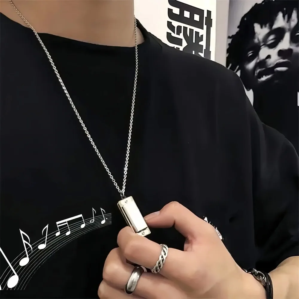 Mini Harmonijka Naszyjnik Męsk – Musical Instrument That You Blow Into recenzja i cena